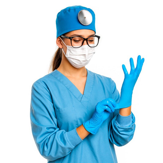 Conjunto de Médico Cirurgião Azul