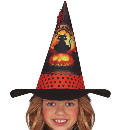 Chapéu de Bruxa Laranja infantil