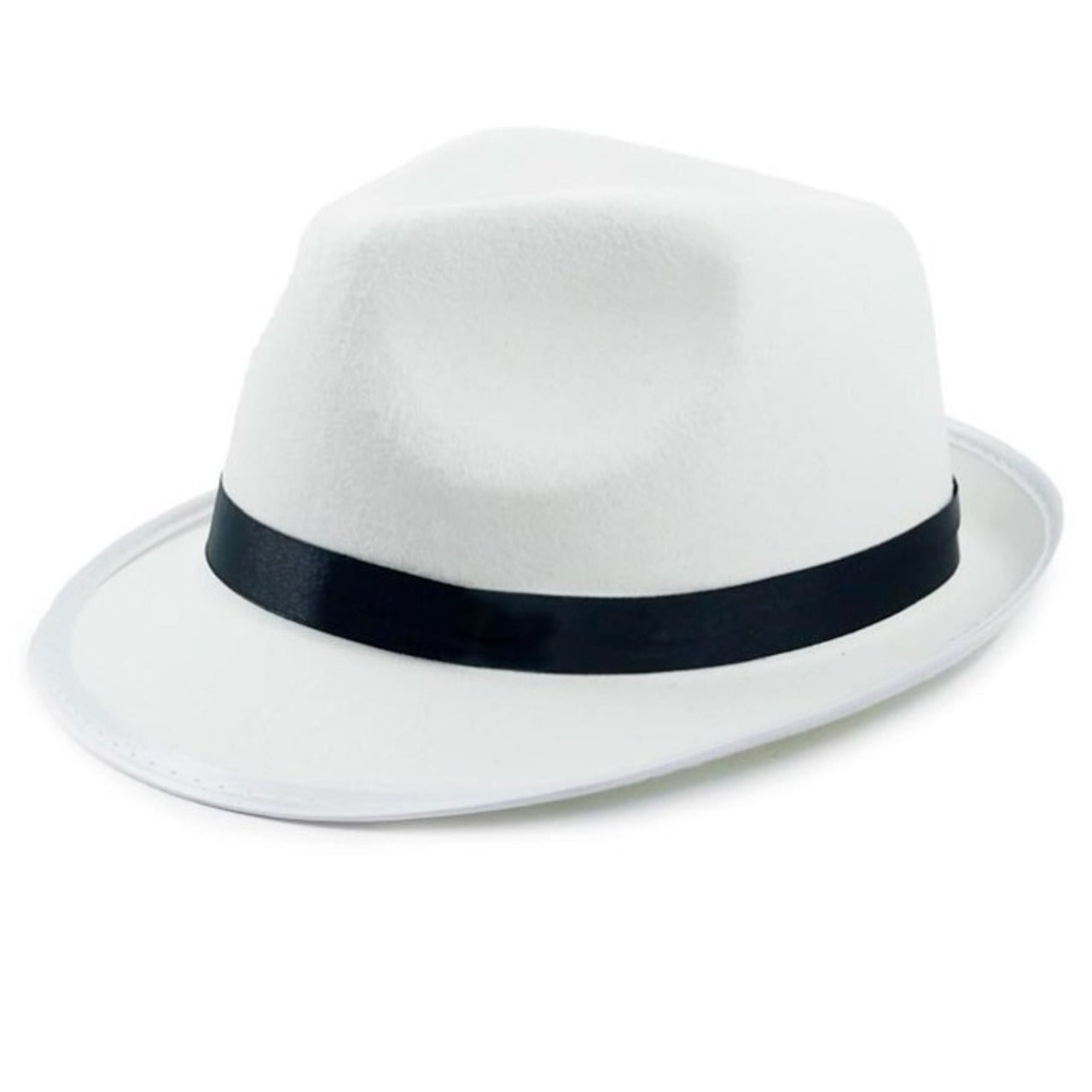 Chapéu de Gangster Branco Clássico