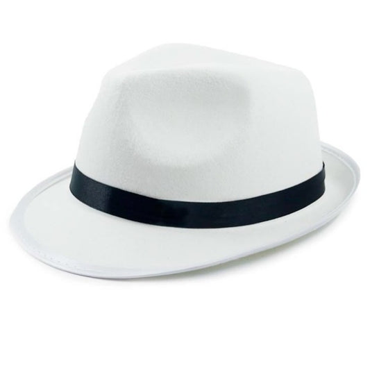 Chapéu de Gangster Branco Clássico