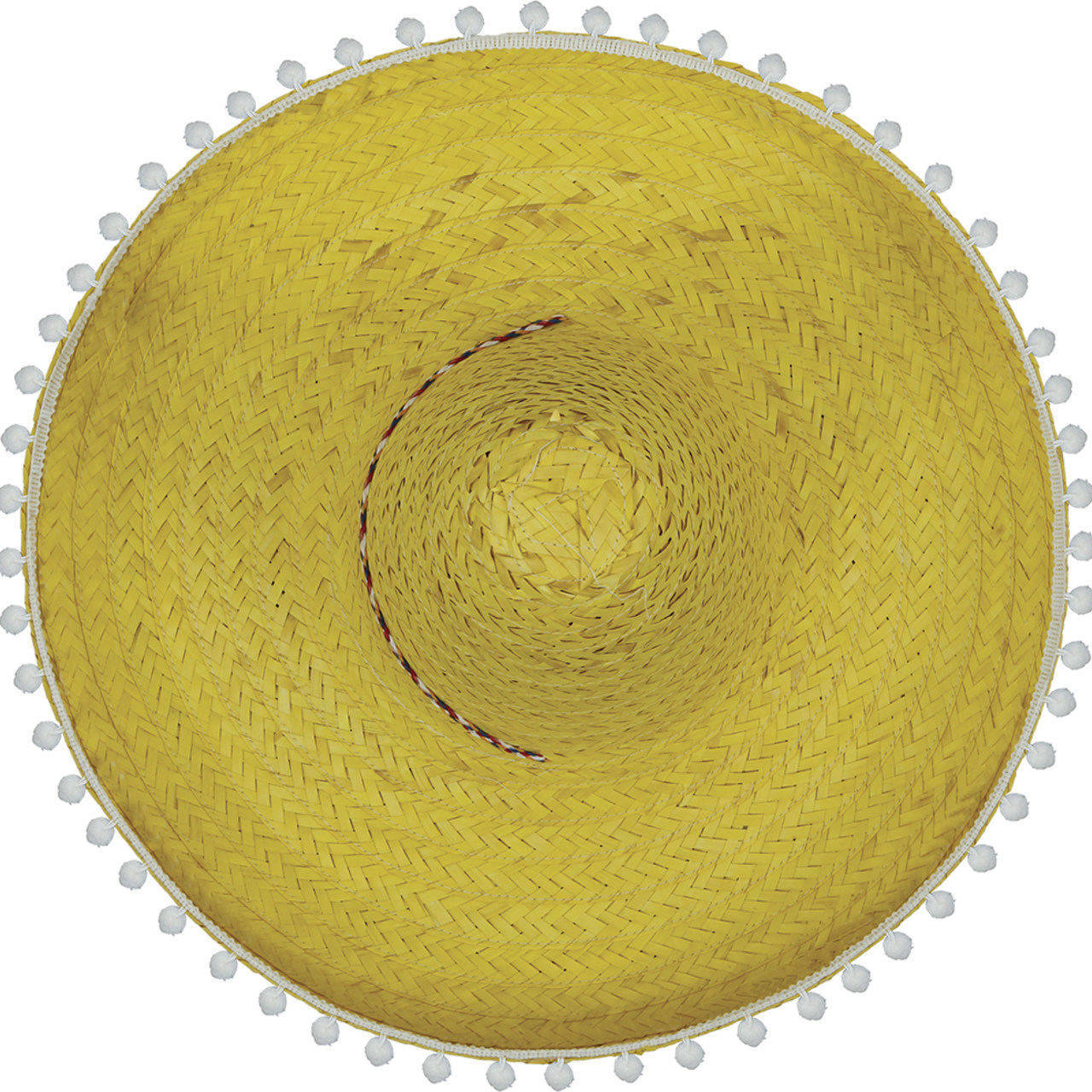Chapéu Mexicano Amarelo com Borlas