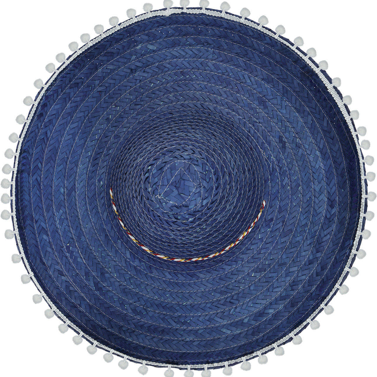 Chapéu Mexicano Azul com Borlas