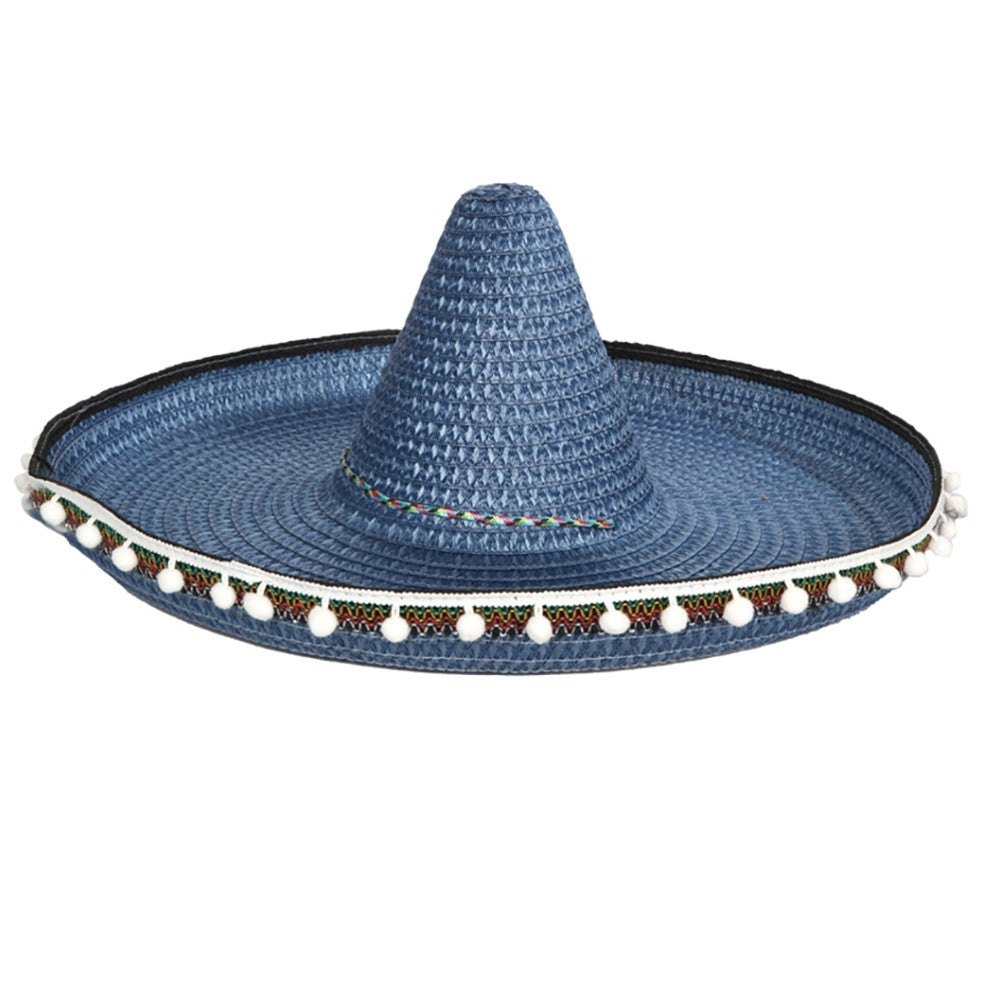 Chapéu Mexicano Azul Grande Deluxe