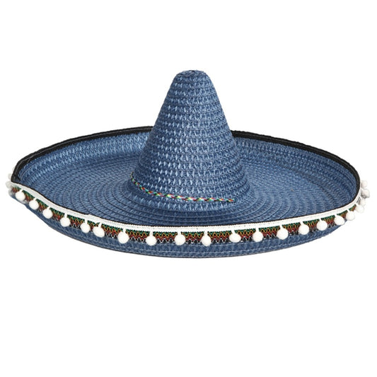 Chapéu Mexicano Azul Grande Deluxe