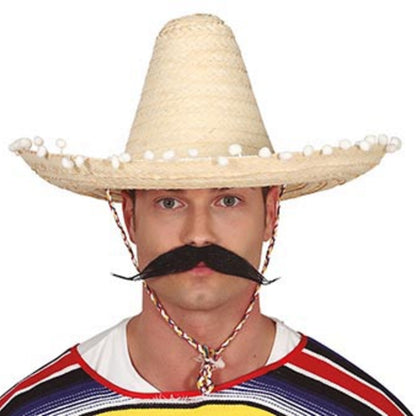 Chapéu Mexicano Preto com Borlas