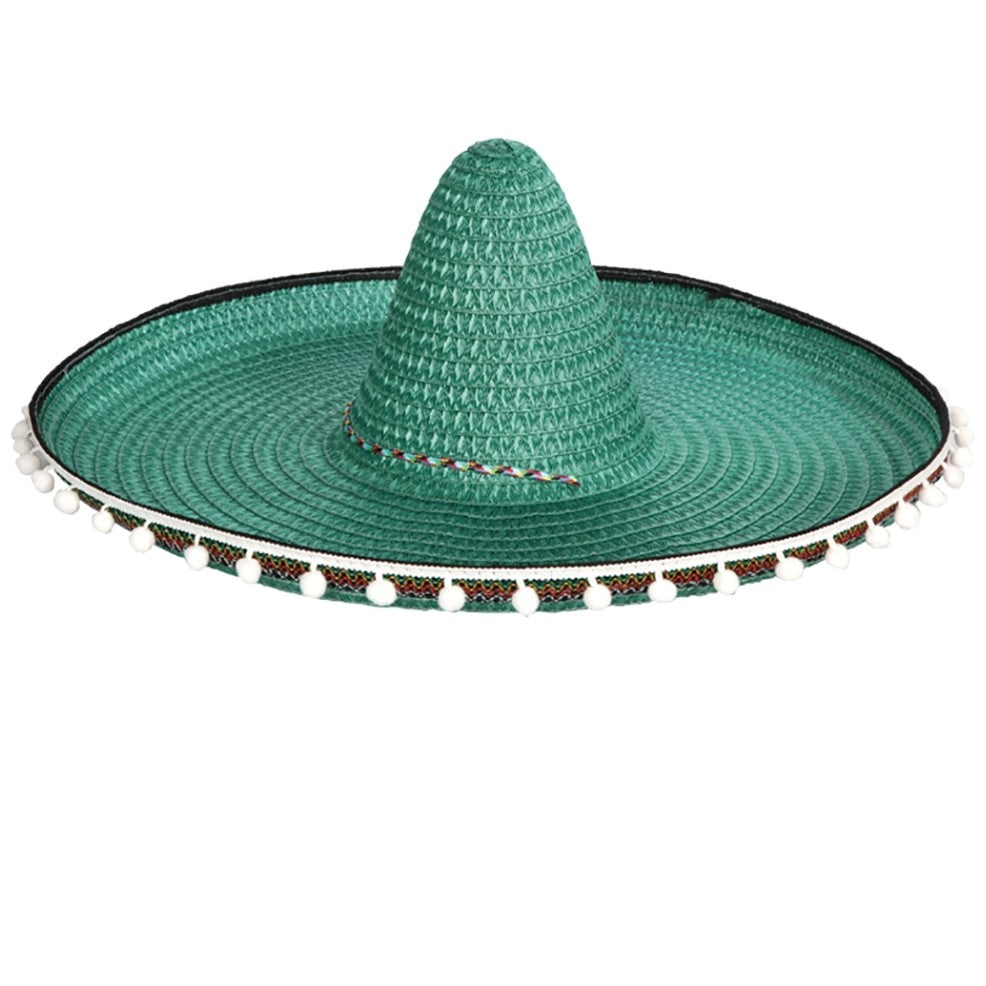 Chapéu Mexicano Verde Grande Deluxe