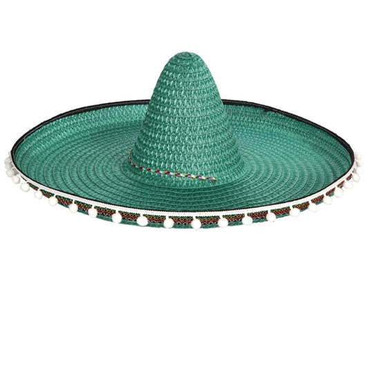 Chapéu Mexicano Verde Grande Deluxe