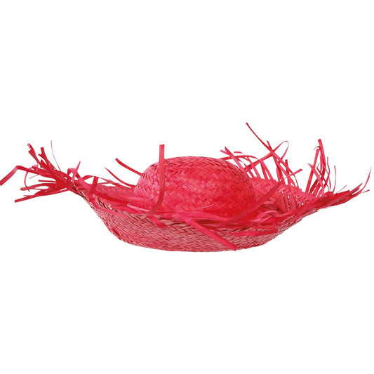 Chapéu de Palha Vermelho