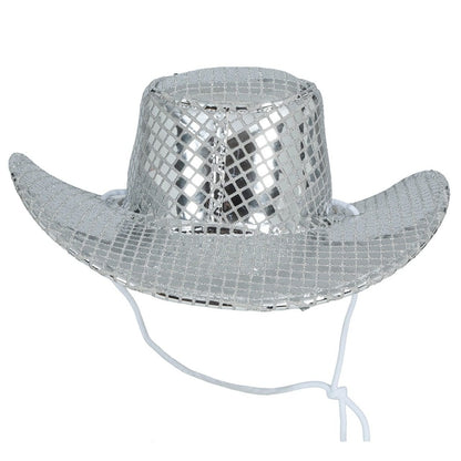 Chapéu de Cowgirl Prateado