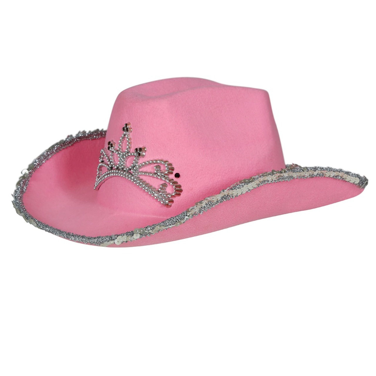 Chapéu Cowgirl Coroa Rosa Infantil