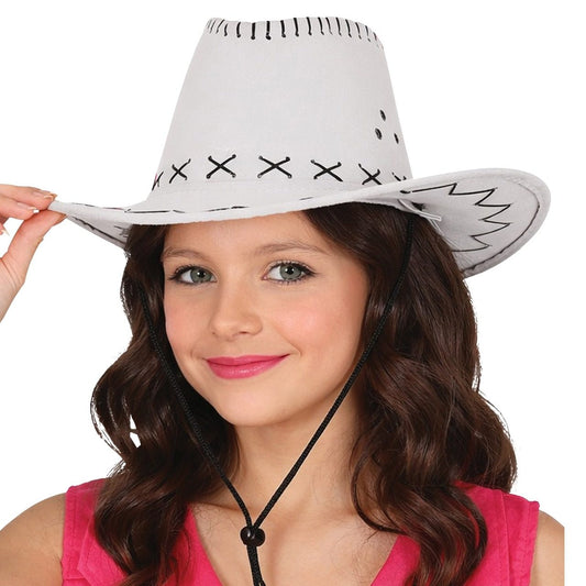 Chapéu de Cowboy Branco infantil
