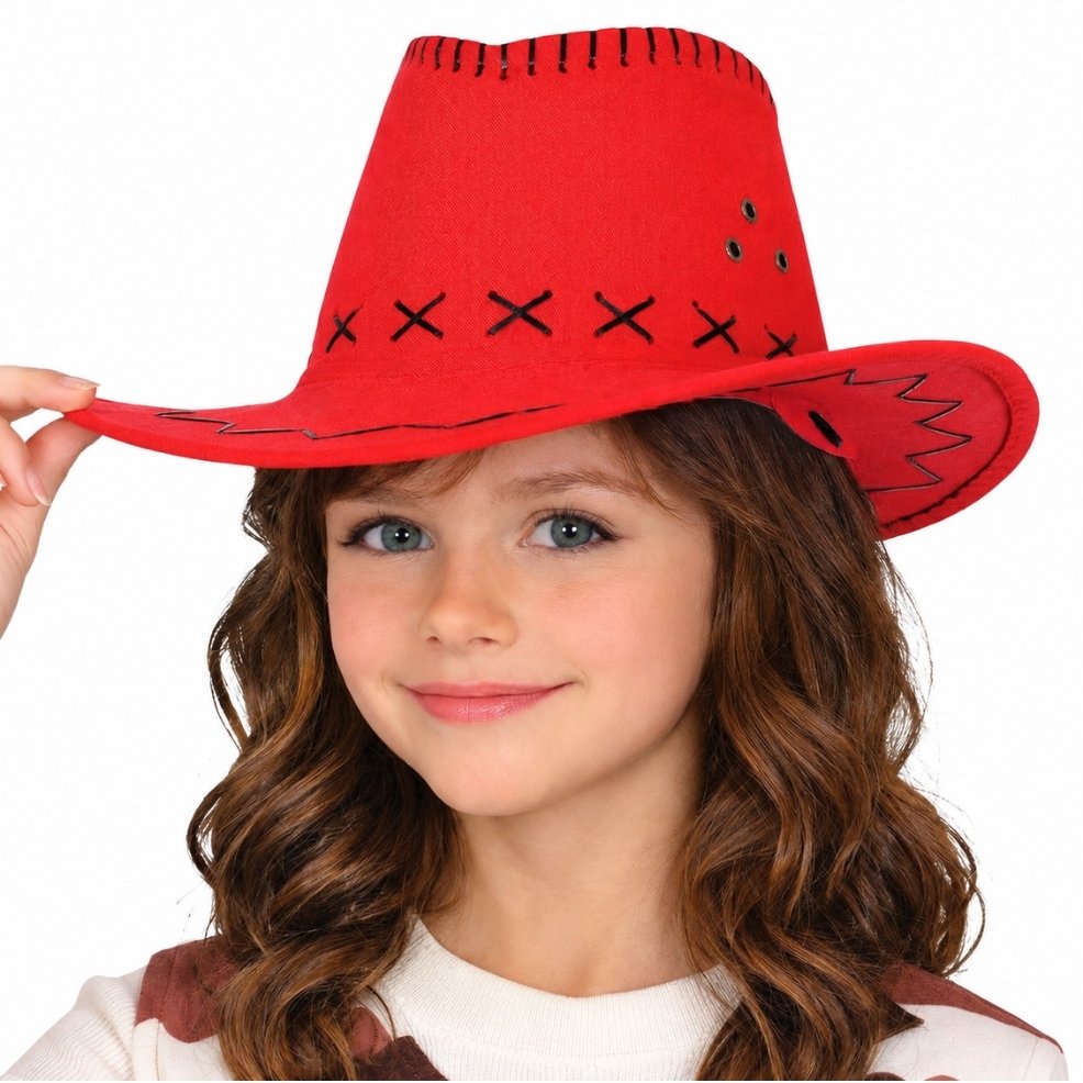 Chapéu de Cowboy Vermelho infantil