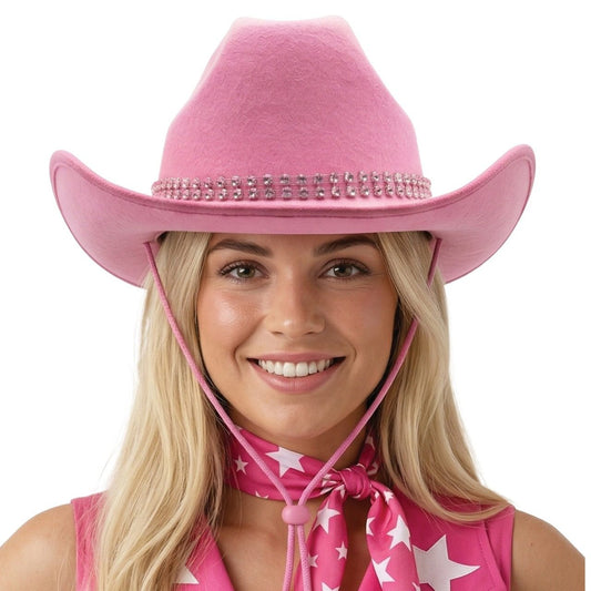 Chapéu de Cowboy Rosa Pedraria