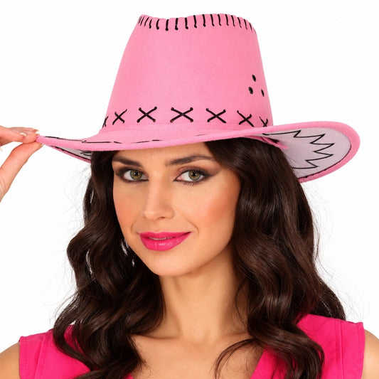 Chapéu de Cowboy Rosa