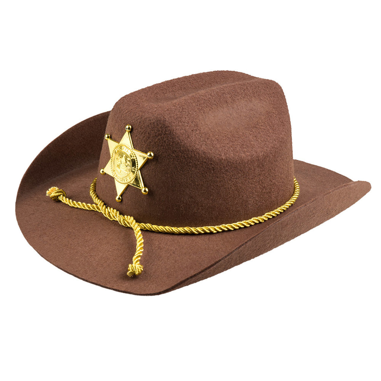 Chapéu de Cowboy Xerife Marrom