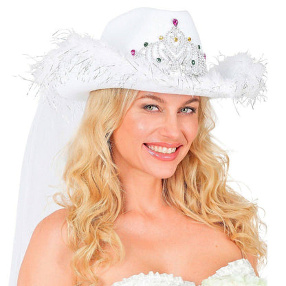 Chapéu de Cowboy com Véu