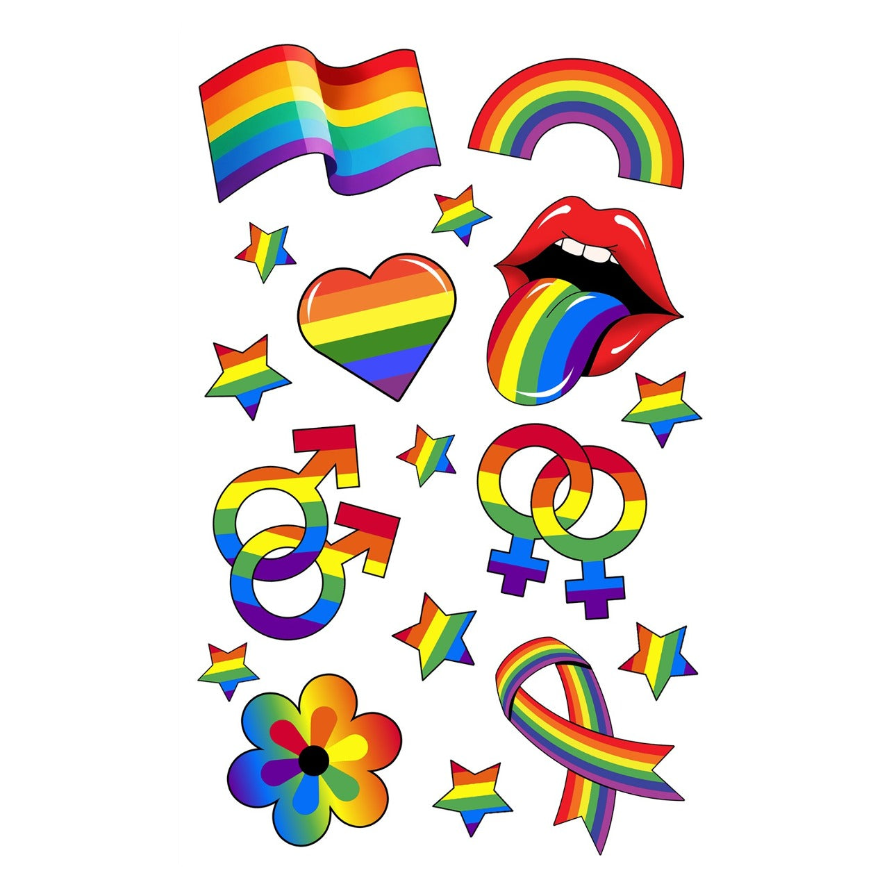 Tatuagens Multicoloridas de Orgulho Gay