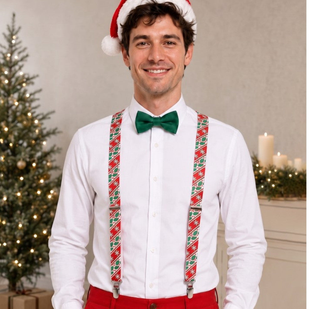 Suspensórios de Natal Azevinho