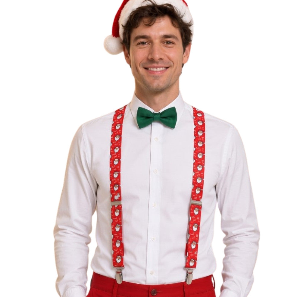 Suspensórios de Natal Pai Natal