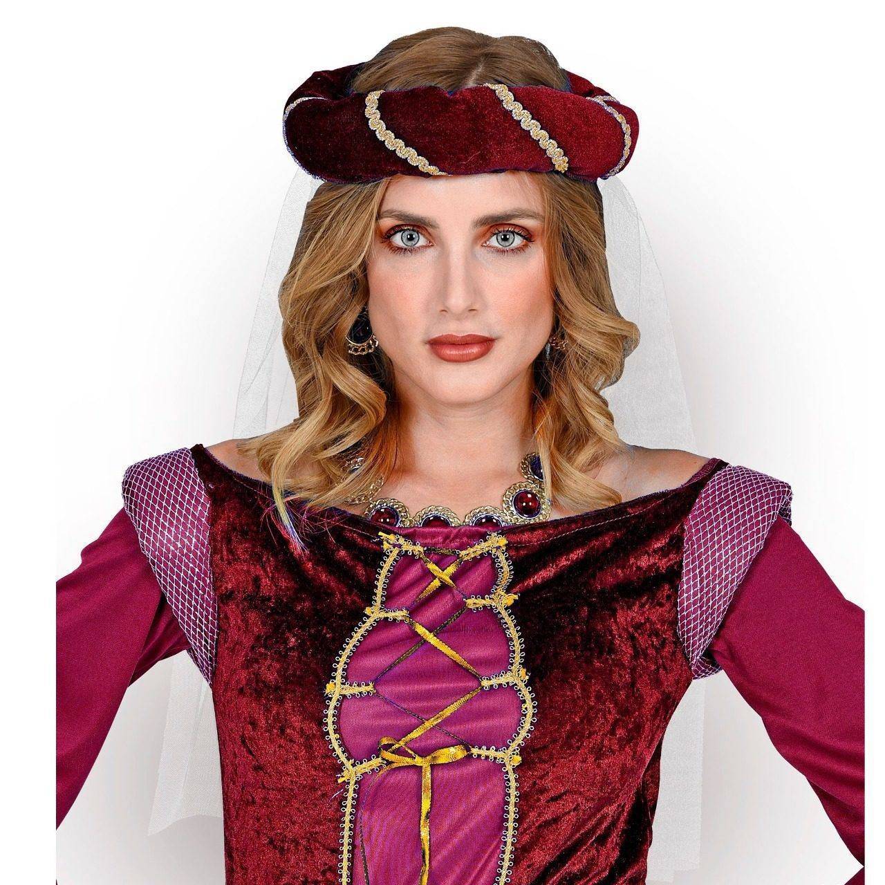 Toucado Medieval Bordeaux com Véu