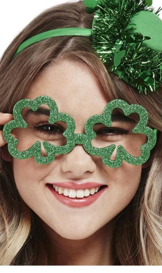 Óculos de Saint Patrick com Purpurina