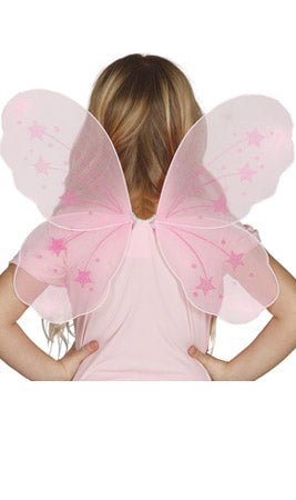 Asas Rosas Estrelas para Criança