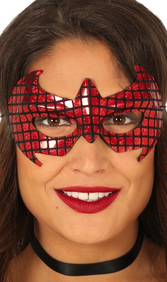 Máscara de Super heroína Vermelha