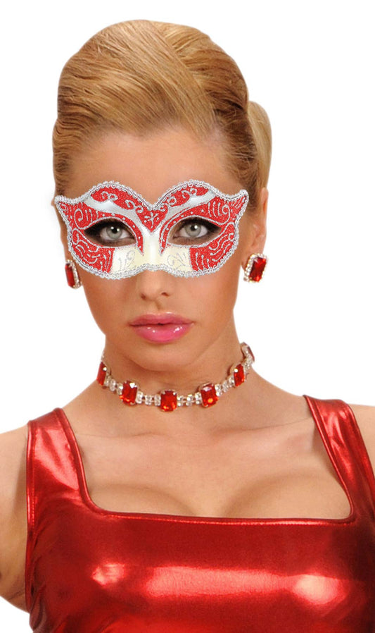 Máscara Veneziana Vermelha
