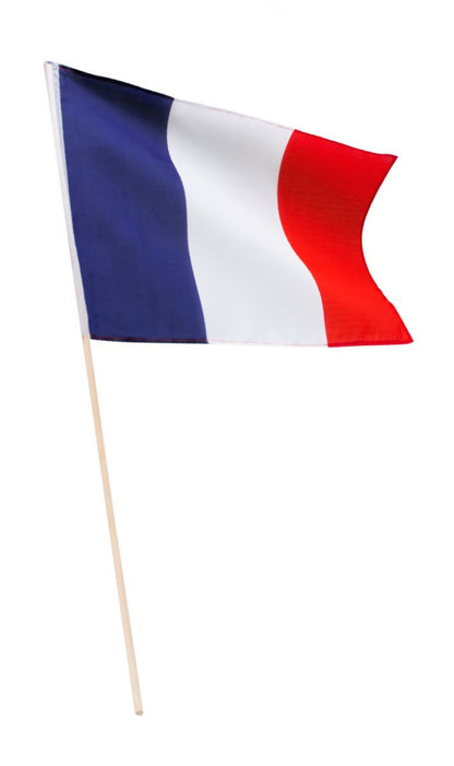 Bandeira da França com Vara