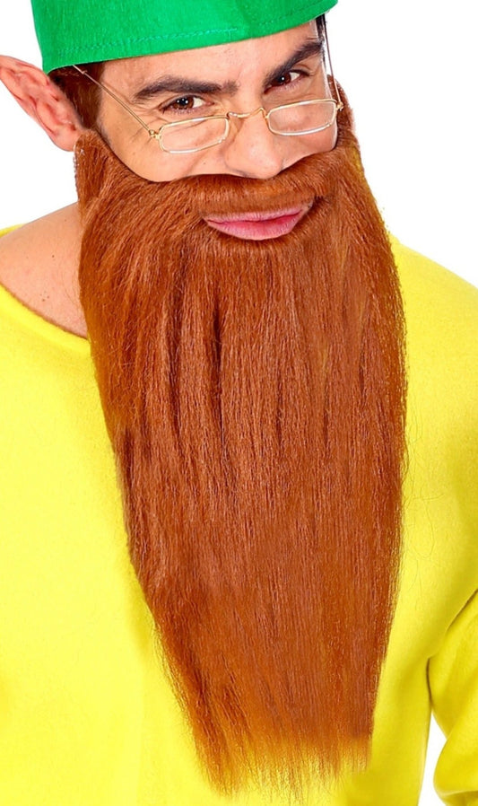 Barba Castanha Comprida com Bigode