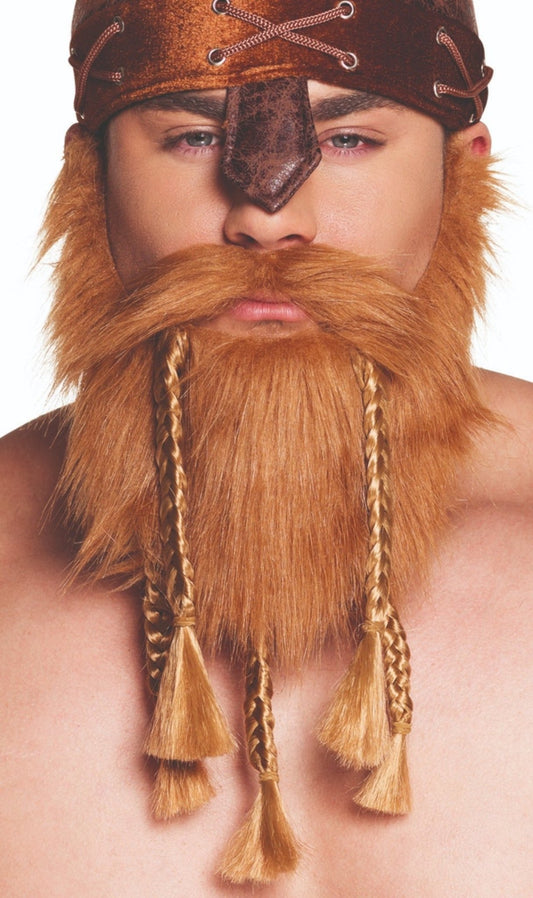 Barba de Viking Castanha