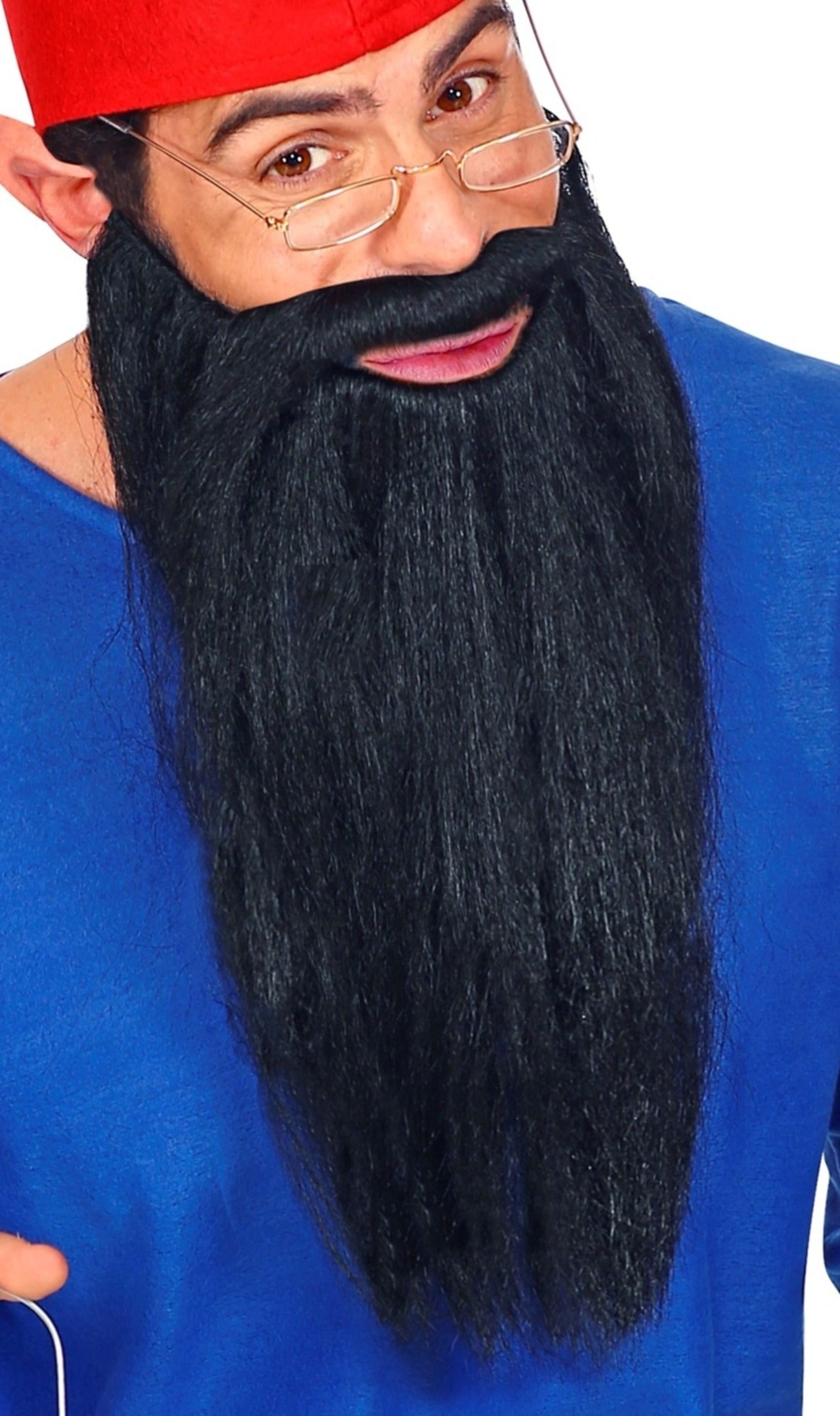 Barba Preta Comprida com Bigode