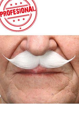 Bigode Branco Profissional 003-MD