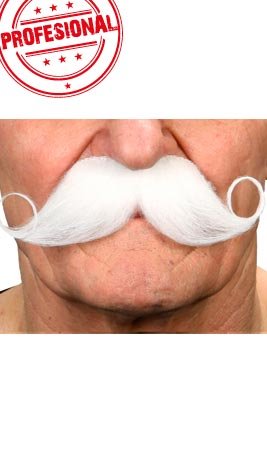 Bigode Branco Profissional 037-LG