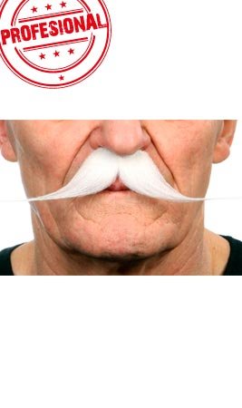 Bigode Branco Profissional 044-LG