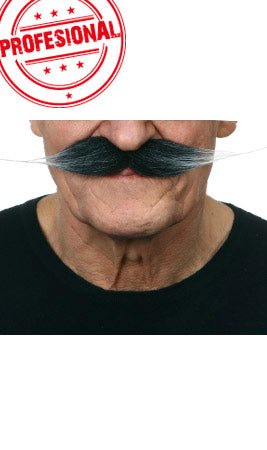 Bigode com Cabelos Brancos Profissional 023-LF