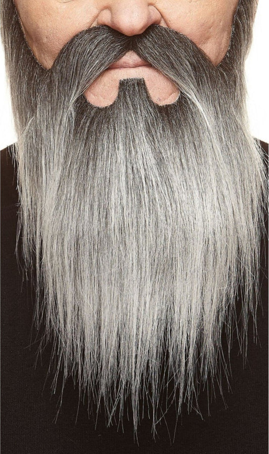 Bigode e Barba com Cabelos Brancos Profissional 146-LF