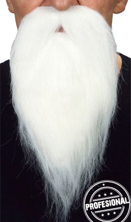 Bigode e Barba com Cabelos Brancos Profissional 034-LG