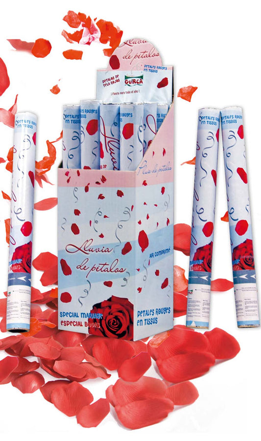 Canhão Confetti Pétalas Vermelhas para casamentos