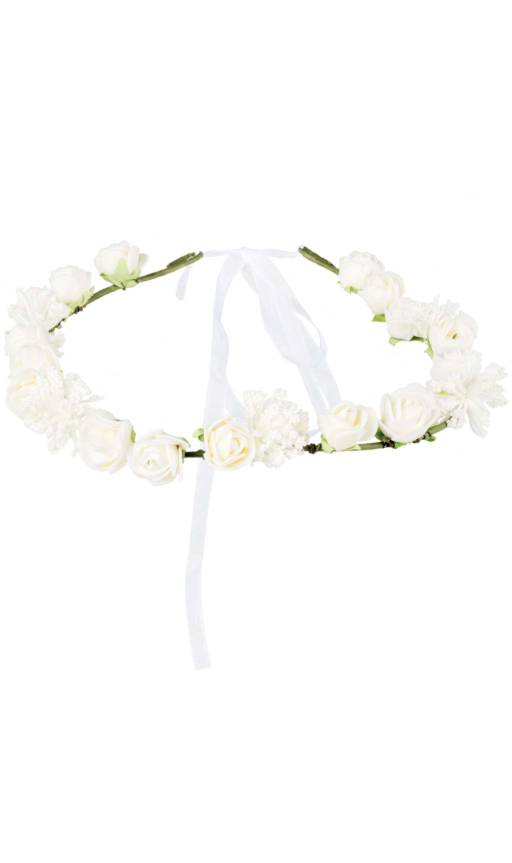 Coroa de Flores com Rosas Brancas