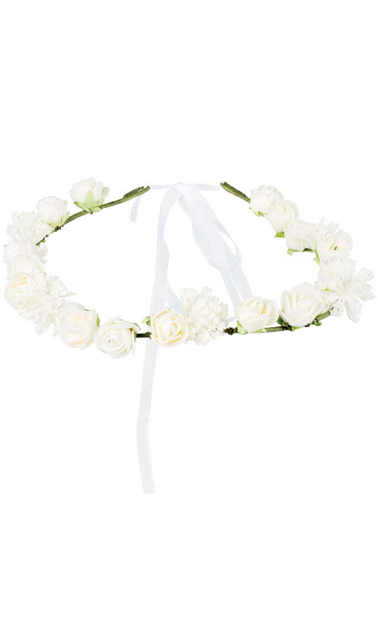Coroa de Flores com Rosas Brancas