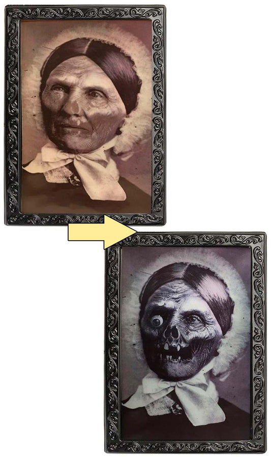 Quadro de Terror Pequeno com Velha