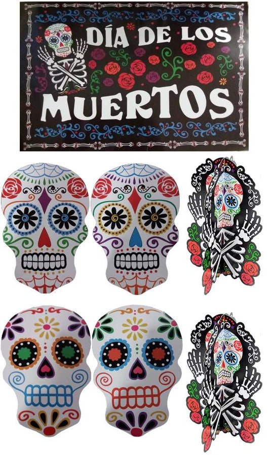 Set de Decoração com Caveiras de Morte