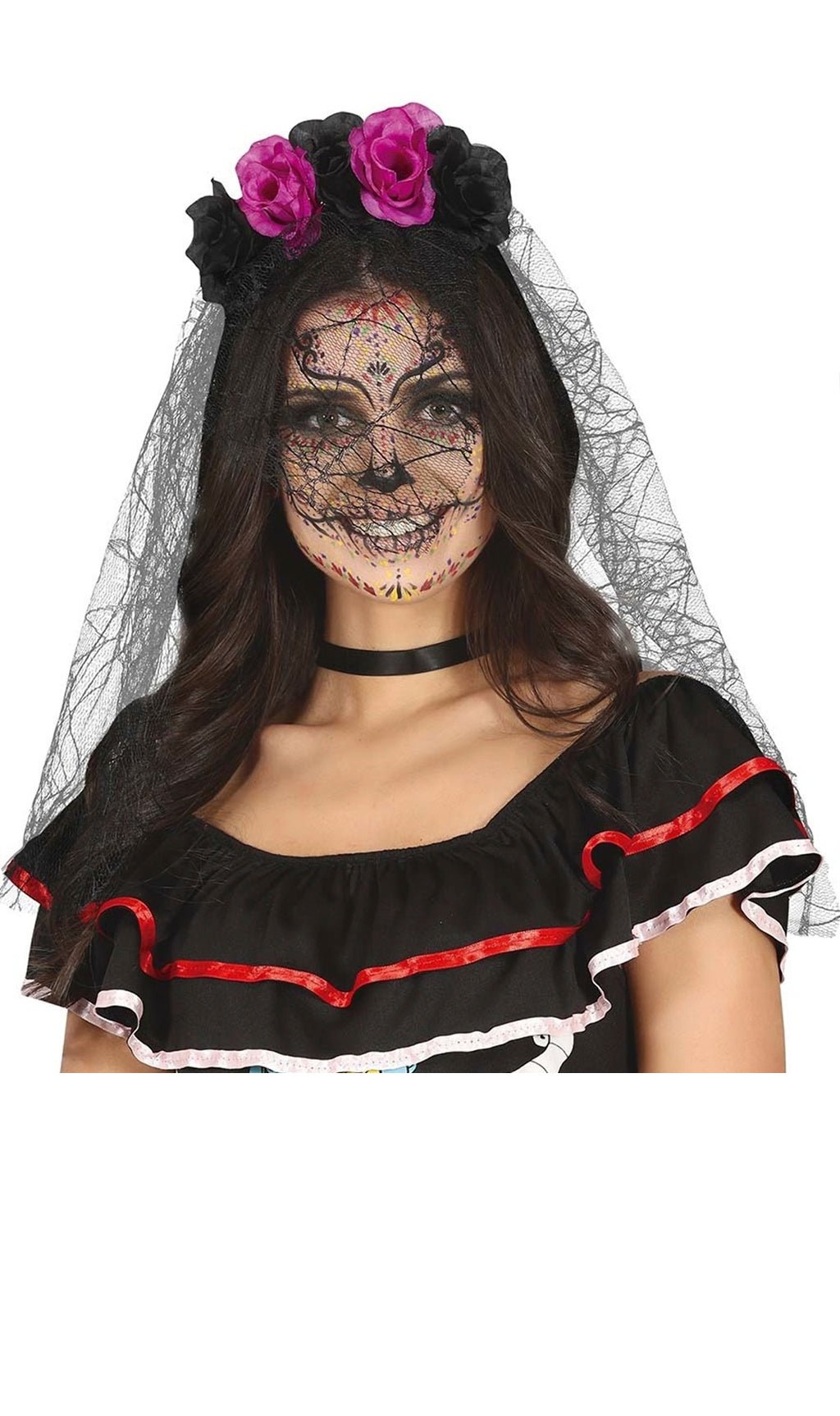 Bandolete lilás Catrina com véu