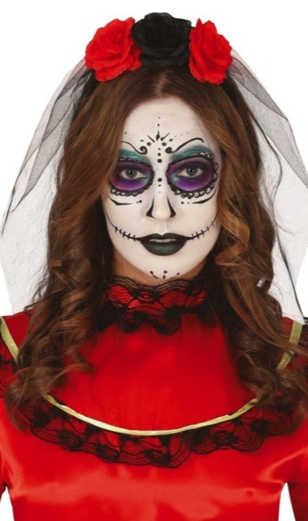 Bandolete de Catrina com Véu para criança