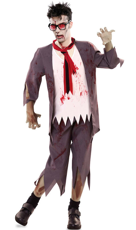 Disfraz de Colegial Zombie con Corbata para hombre I Don Disfraz
