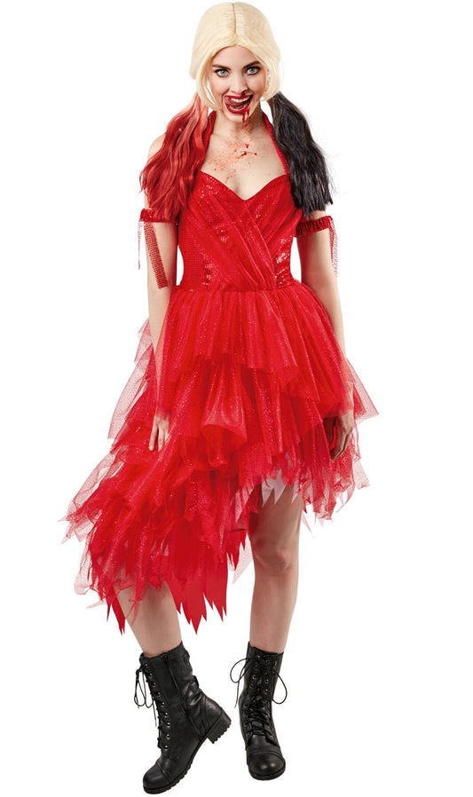 Disfraz de Harley Quinn™ SQ2 Rojo para mujer I Don Disfraz