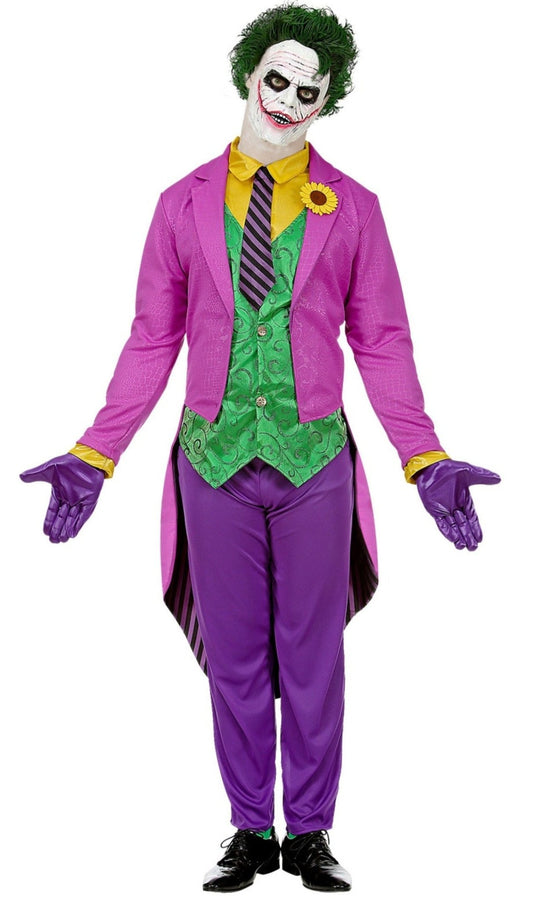 Fato XL de Joker maníaco para homem