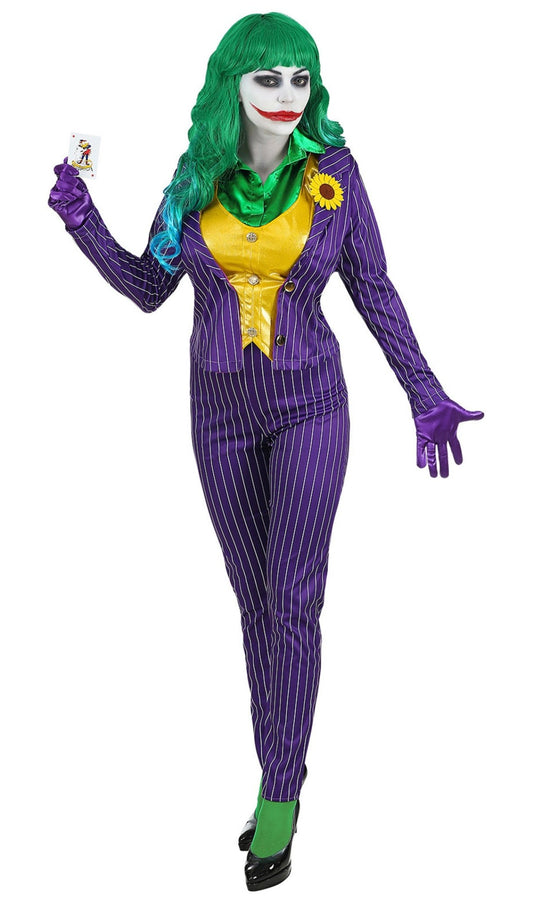 Fato XL de Joker maníaco para senhora