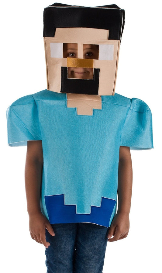 Disfraz de Steve Minecraft para niño I Don Disfraz